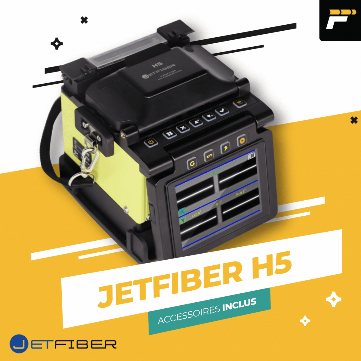Soudeuse fibre optique Jetfiber H5 coeur à coeur