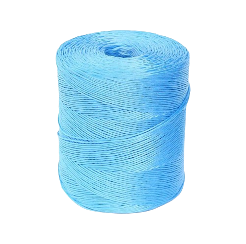 Bobine de ficelle d'aiguillage fibre optique bleue empilée